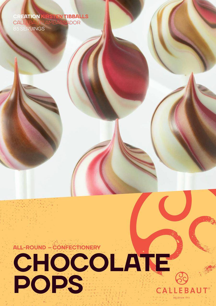 Chocolate ganache pops with colourful coating by Callebaut chef Kirsten Tibballs