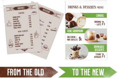 Old Menu to New