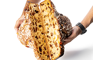 colomba por la mitad