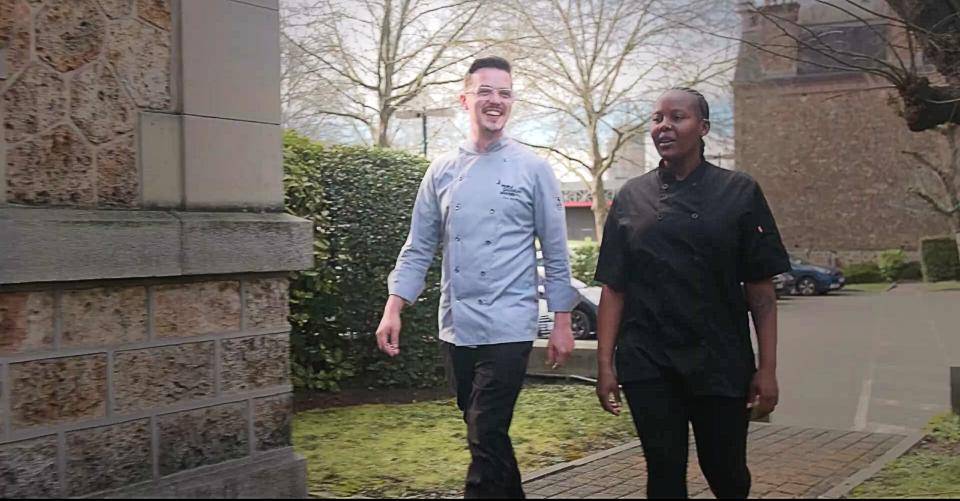 Chefs Motheba Makhetha and Arno Ralph outside the Or Noir™ Lab