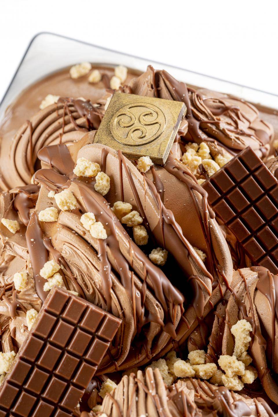 ice cream with chocolate