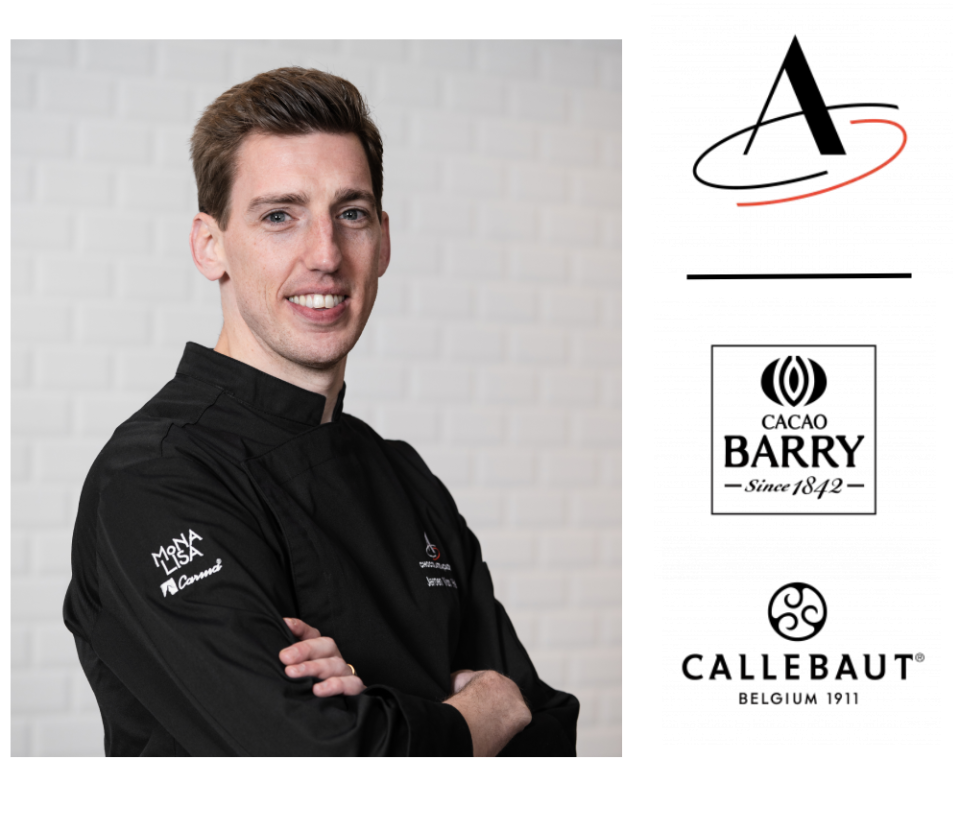 brand logos next to headshot of chef jeroen