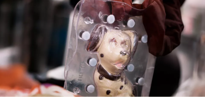 The chocolate figures won’t release from the mould at all