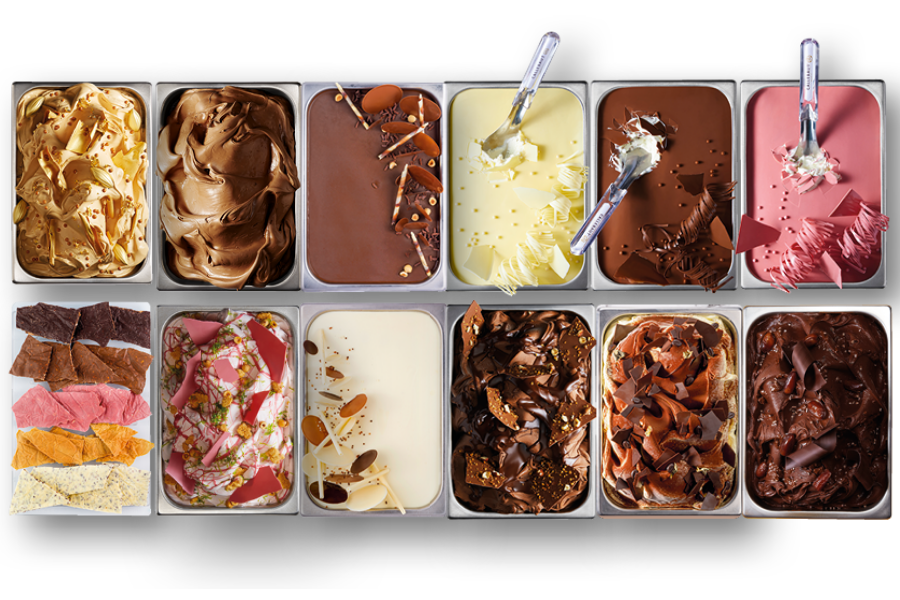 Vetrina gelato al cioccolato