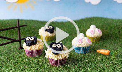 BUNNY BUM & SHEEPISH CUPCAKES