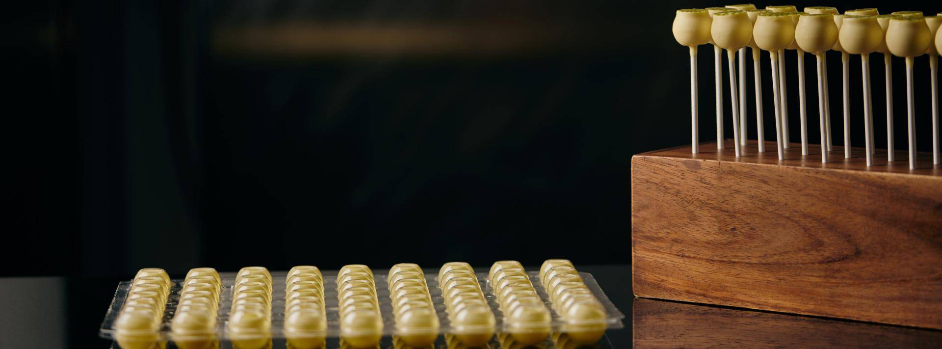 white chocolate lollies