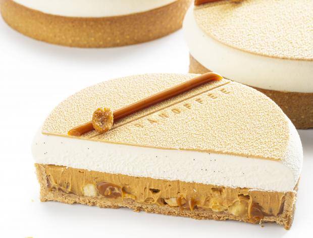 banoffee tart cross section