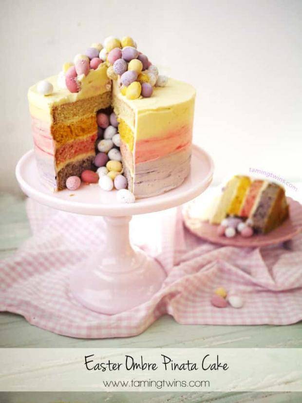 Mini Egg Pinata Cake