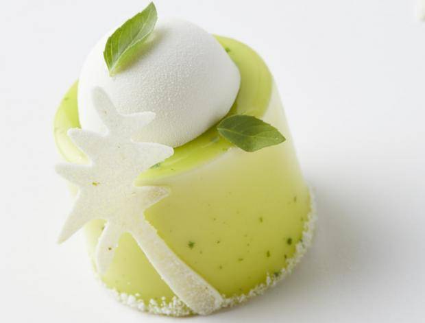 green palm tree entremet