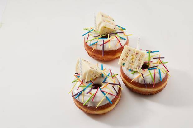 birthday cake donuts
