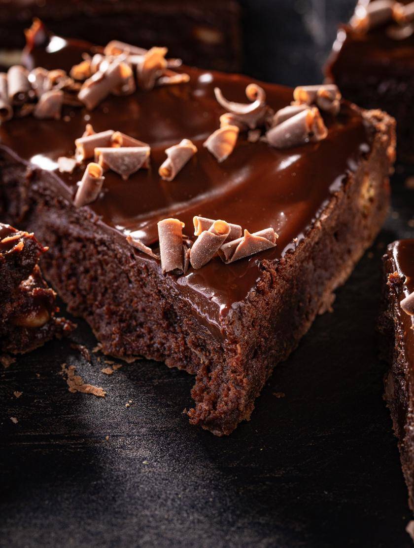 Triple chocolate brownies
