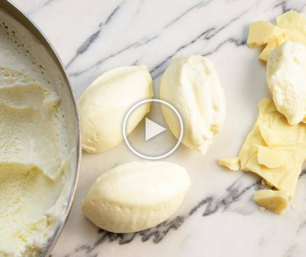 witte chocolade mousse