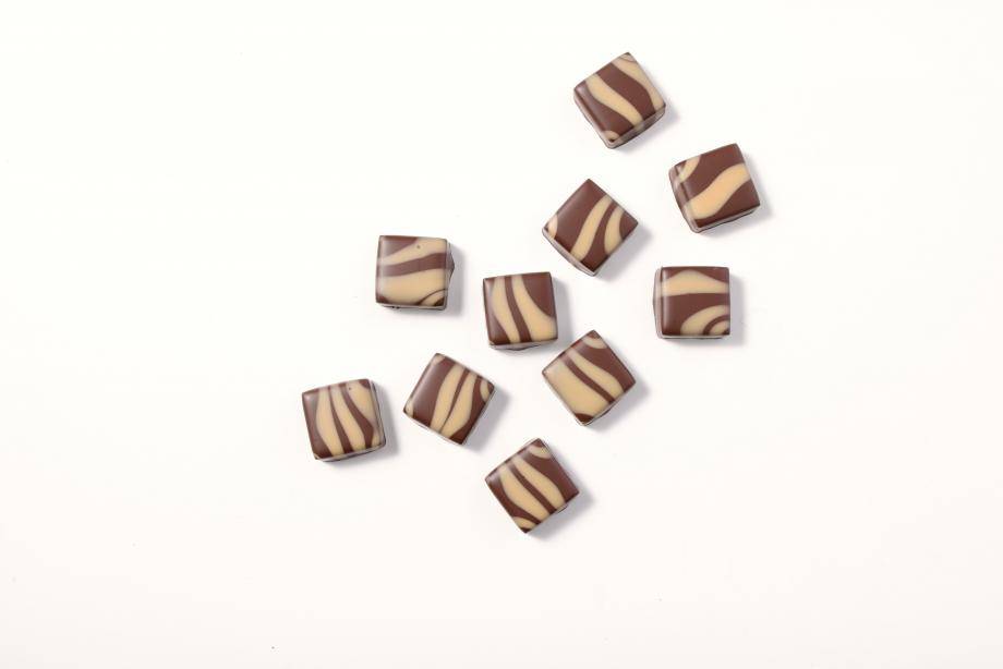 gold marbled enrobed ganache