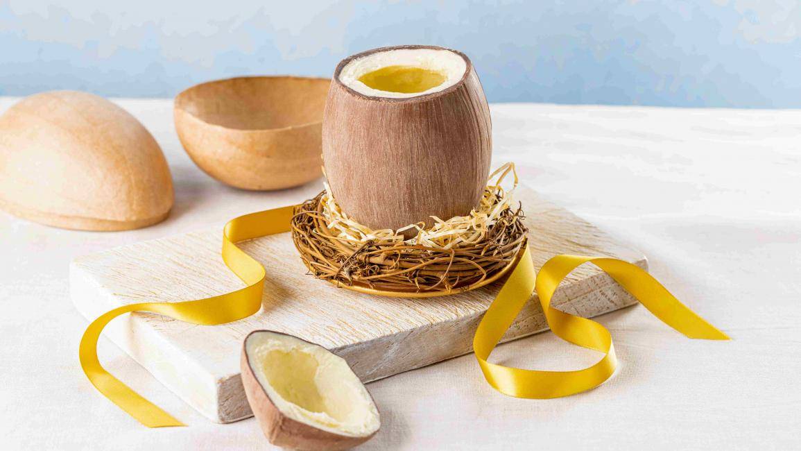 Plant-based coconut egg