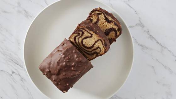 Chocolate & Hazelnut Marble Postal Cake