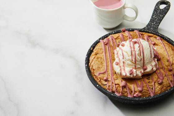 ruby chocolate cookie skillet
